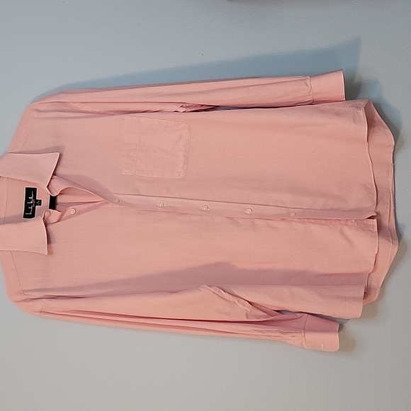 Nicole Miller pink dress shirt size 16/L 32/33 - Picture 2 of 10